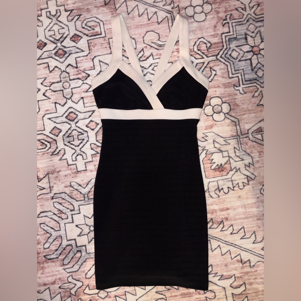 Black GUESS bandage dress